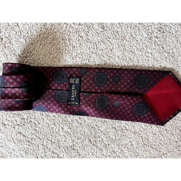 Luxurious Lanvin Designer Tie Made In Italy 100% Silk - Picture 2 of 5